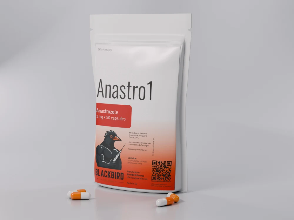 Anastro1 — Anastrozole 1 mg, 50 capsules pouch with capsules (Blackbird Pharma)