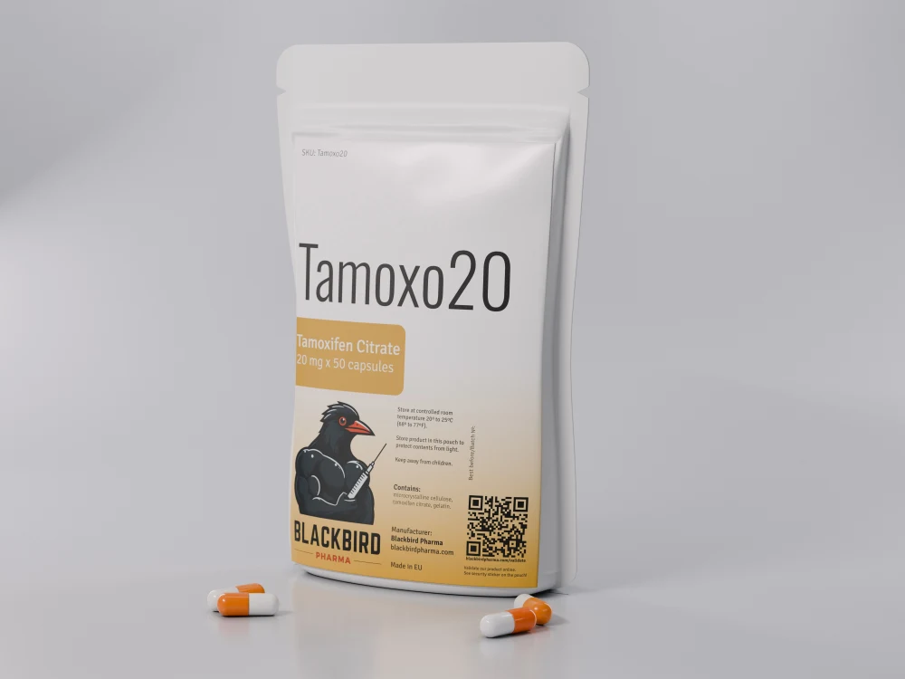 Tamoxo20 — Tamoxifen Citrate 20 mg, 50 capsules pouch with capsules (Blackbird Pharma)