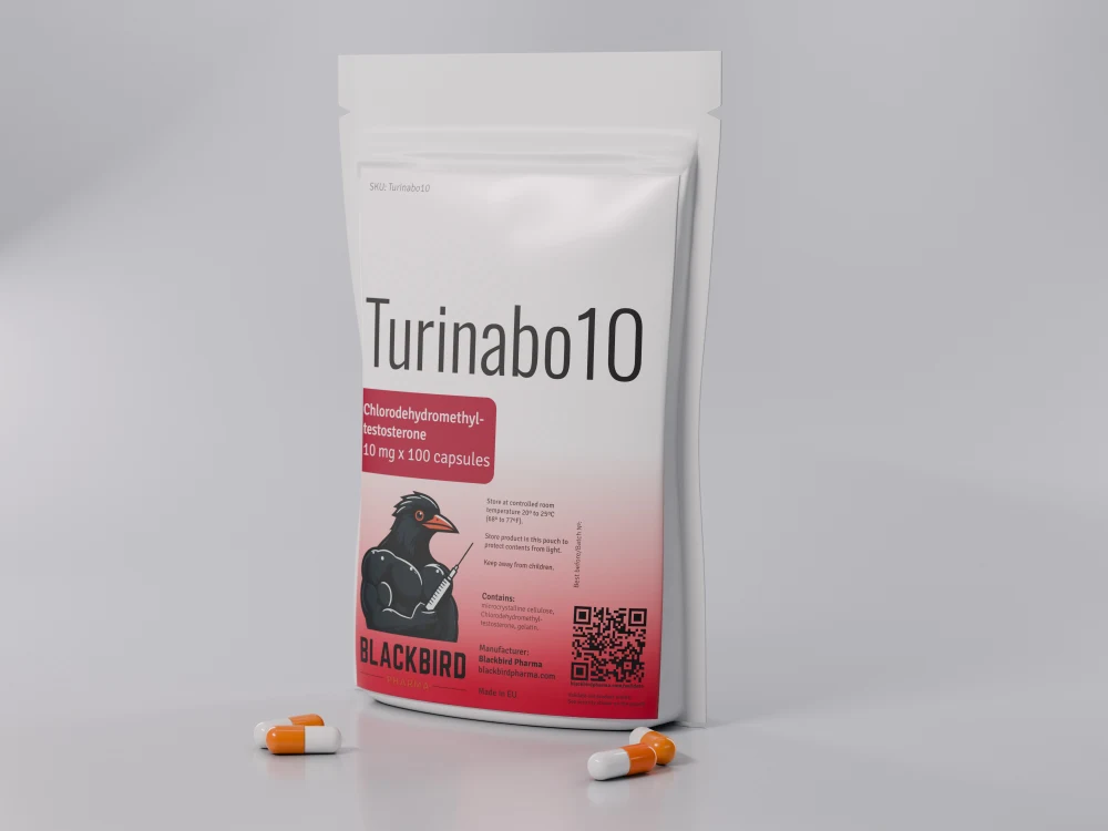 Turinabo10 — 4-Chlorodehydromethyltestosterone 10 mg, 100 capsules pouch with capsules (Blackbird Pharma)